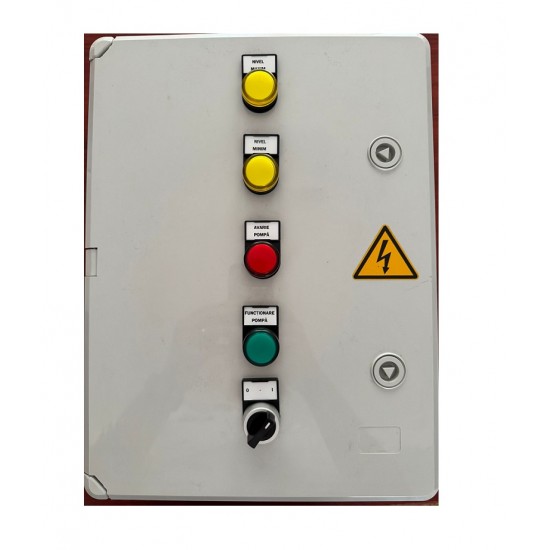 Tablou electric cu senzori de nivel pentru pompe monofazice Tablou electric cu senzori de nivel pentru pompe monofazice